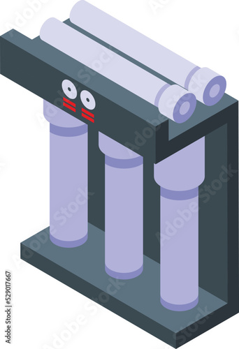 Modern osmosis system icon isometric vector. Water reverse. Home filter