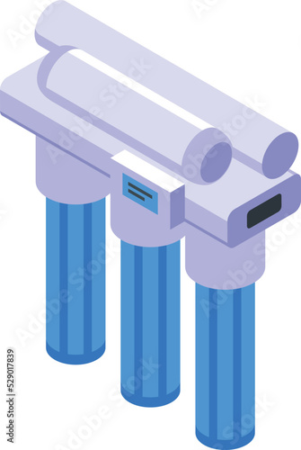 Home osmosis system icon isometric vector. Water filter. Purify plant