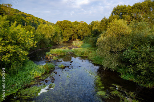 Morning by the river on an autumn day.