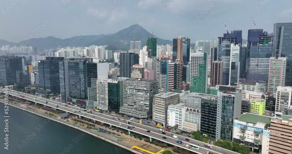 Top view of Hong Kong city Top view of Hong Kong city