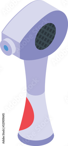 Laser epilator icon isometric vector. Skin beauty. Hair health