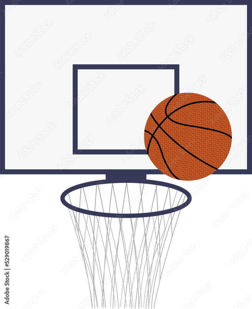 Basketball backboard and ball Sports equipment