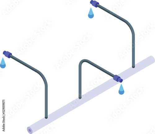 Water system icon isometric vector. Garden pipe. Farm hose