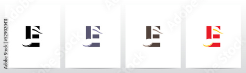 Quaver Music Note On Letter Logo Design E