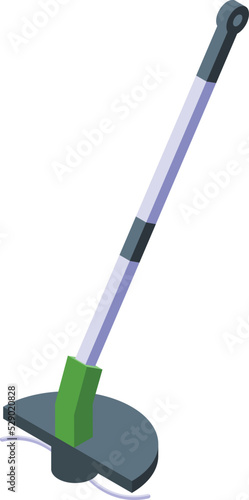 Lawn trimmer icon isometric vector. Garden grass. Machine tool
