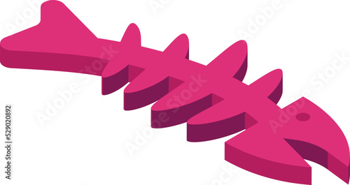 Cat fish toy icon isometric vector. Pet shop. Animal feed