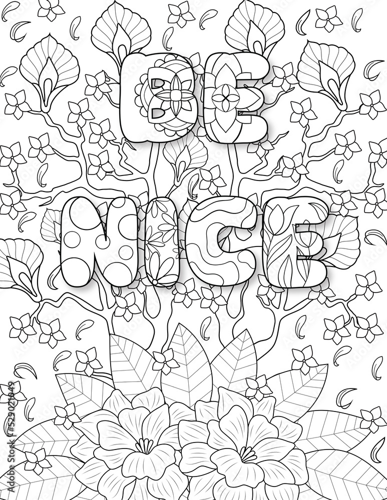 Inspirational quotes adult coloring book pages, Motivational quotes