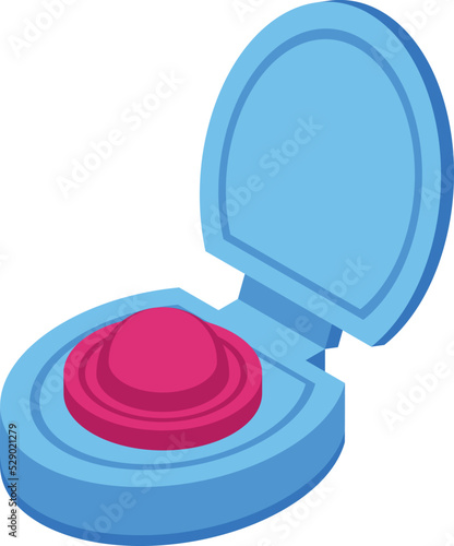 Contraception ring icon isometric vector. Birth control. Female implant