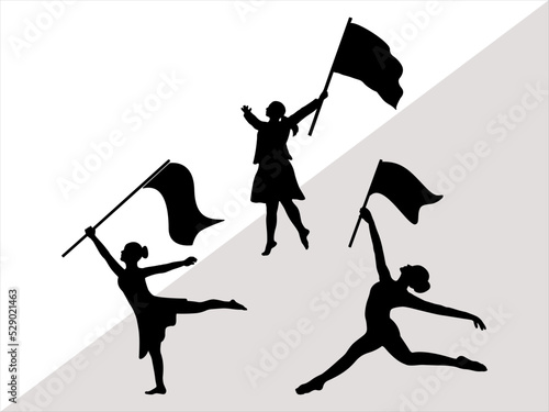 Color Guard Flags Svg, Color Guard Svg, Marching Band Silhouette, Male Color Guard SVG, Marching Band svg, Color Guard Vector, Color Guard 