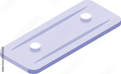 Pill icon isometric vector. Birth control. Condom control