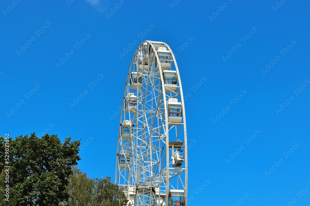 Ferris wheel in an amusement park Ferris wheel in an amusement park