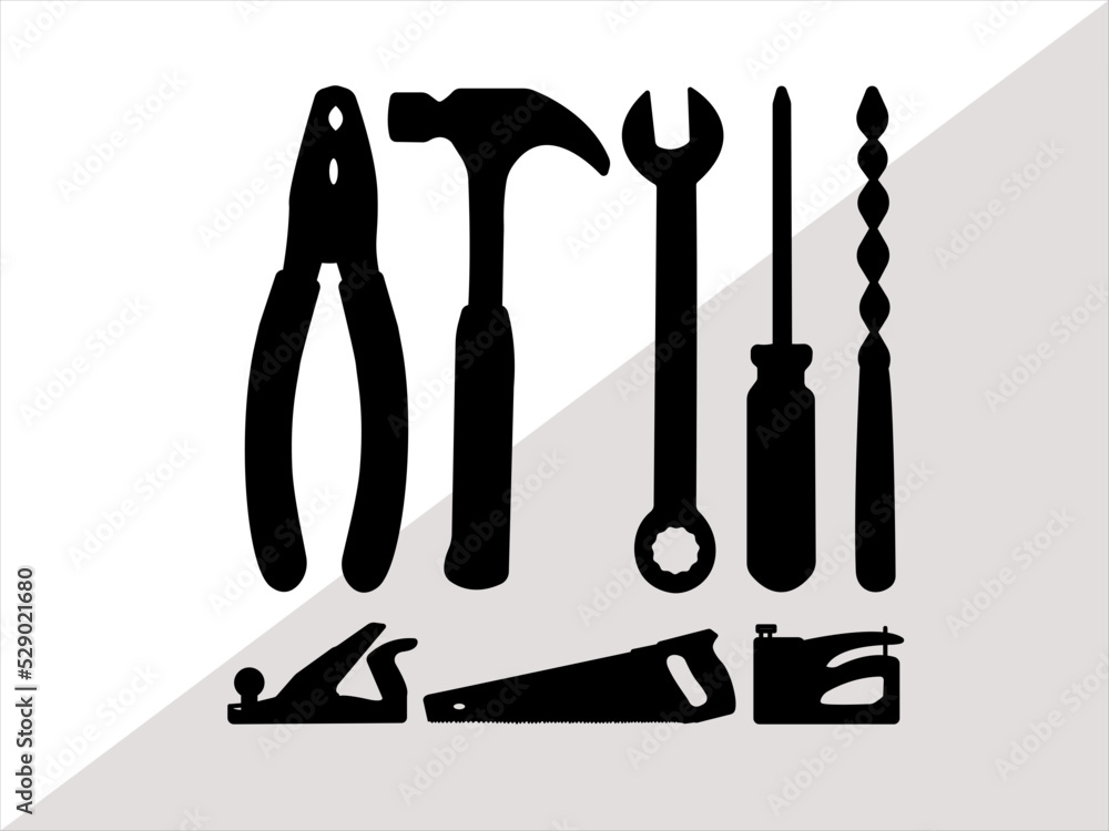 TOOLS SVG Digital Download, Mechanical Tools, Tools Silhouette, Tools ...