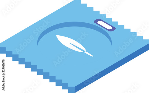 Light condom icon isometric vector. Patch types. Control implant