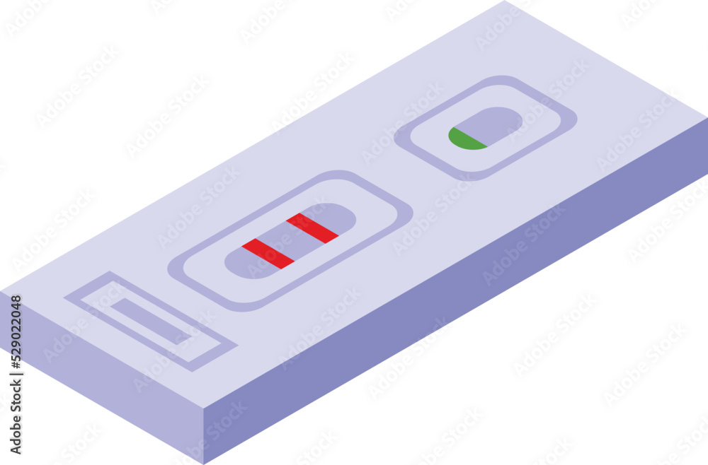 Pregnancy tool icon isometric vector. Urine test. Positive stick Pregnancy tool icon isometric vector. Urine test. Positive stick