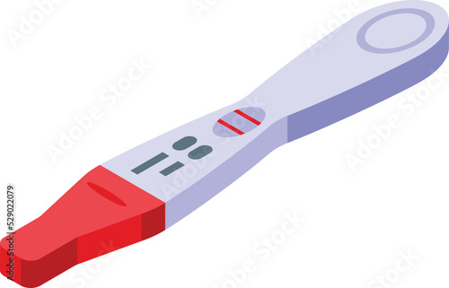 Medical test icon isometric vector. Positive pregnant. Kit result