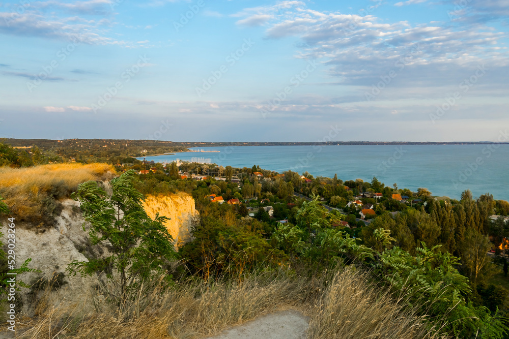 Panorama view of Balaton from the hill