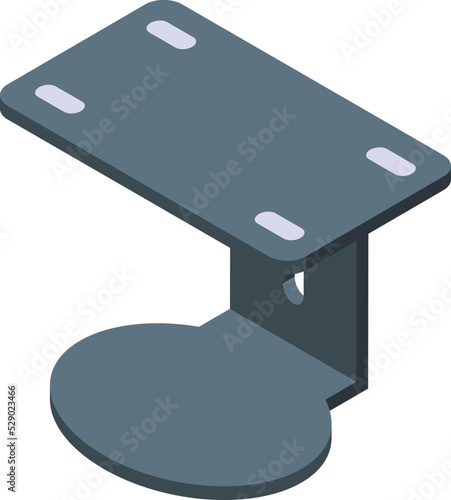 Computer stand icon isometric vector. Desk table. Portable stand