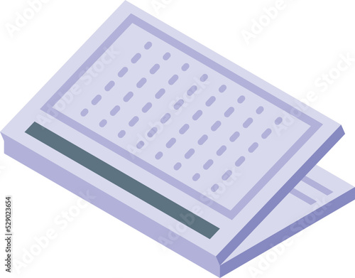Metal laptop stand icon isometric vector. Desk computer. Portable workplace
