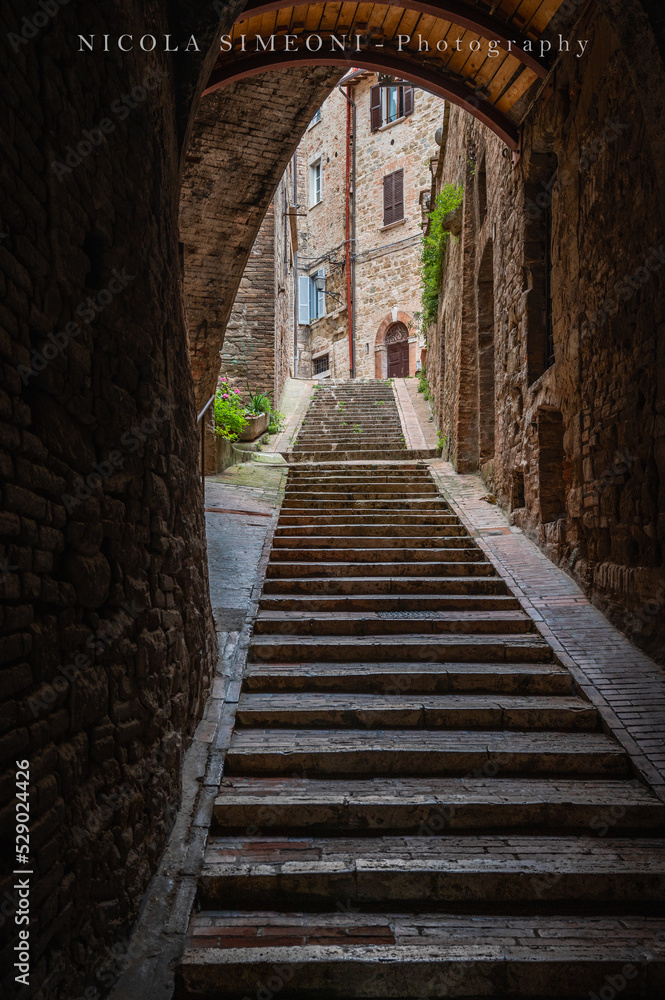 Perugia. Art of the palaces and churches of the medieval historic center. Perugia. Art of the palaces and churches of the medieval historic center.