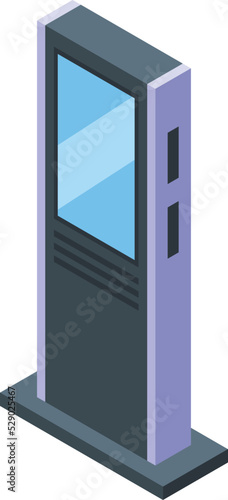 Modern touchscreen icon isometric vector. Smart mobile. Control display