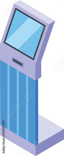 Touchscreen stand icon isometric vector. Smart digital. Gesture touch