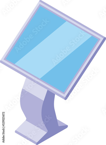 Dashboard touchscreen icon isometric vector. Smart swipe. Gesture touch