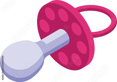 Baby nip icon isometric vector. Health care. Child newborn
