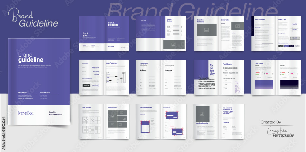 Brand Guideline Design Minimal Brand Guideline Brand Manual Design Blue Brand Guideline Design Minimal Brand Guideline Brand Manual Design Blue