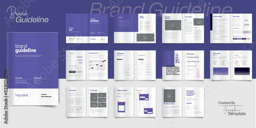 Brand Guideline Design Minimal Brand Guideline Brand Manual Design Blue Brand Guideline 