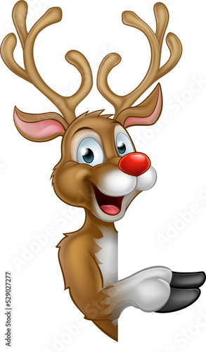 Cartoon Christmas Santas Reindeer