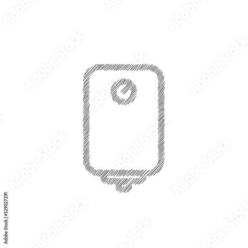 Water heater grey sketch vector icon for your web mobile app logo design