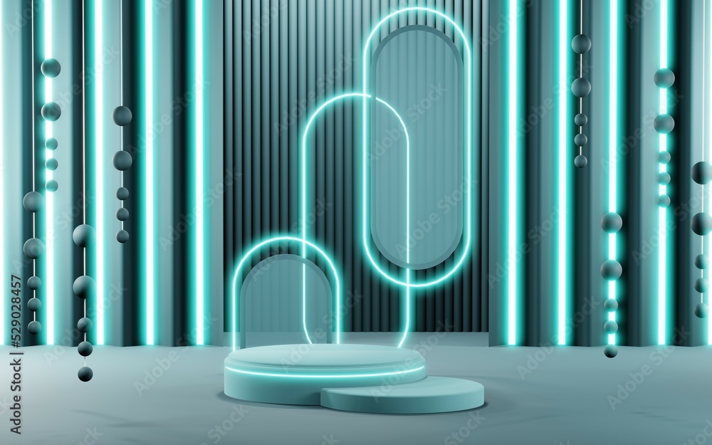 3D rendering of blank product background for cream cosmetics Modern blue pastel podium background 3D rendering of blank product background for cream cosmetics Modern blue pastel podium background