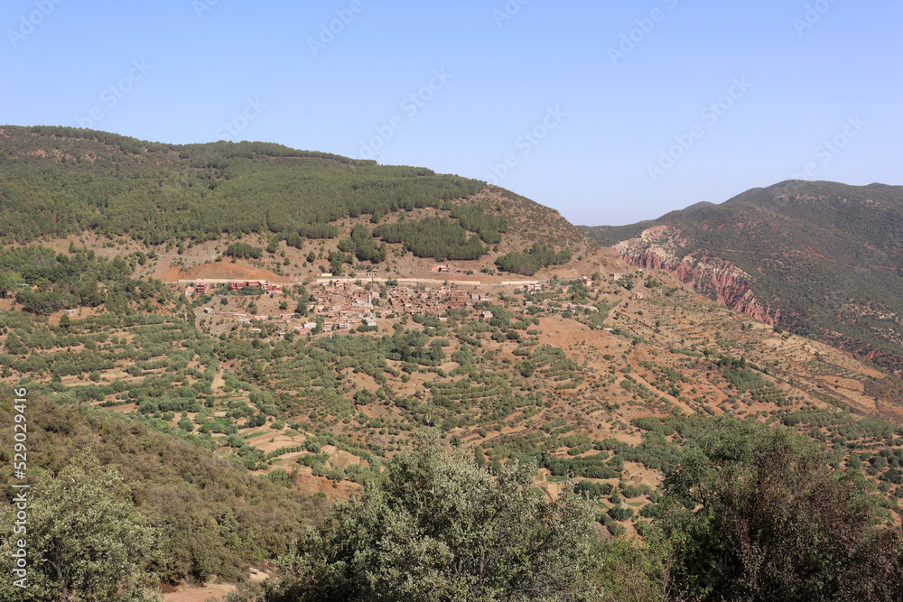 High Atlas mountain landscape in Morocco