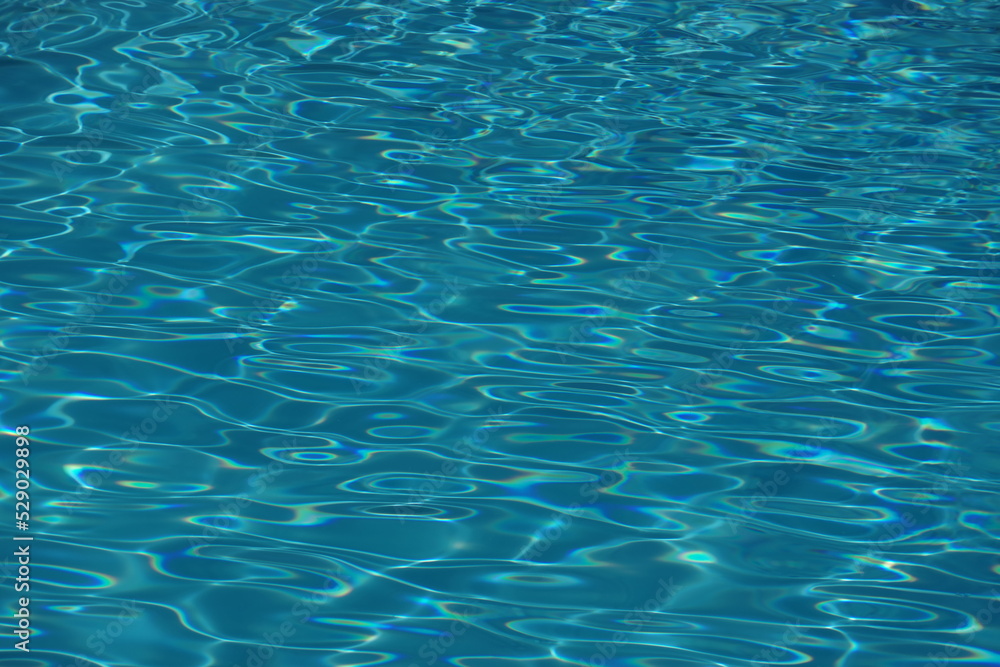 Swimming pool water surface reflections