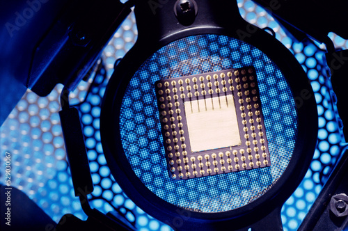 Close-up of a computer chip