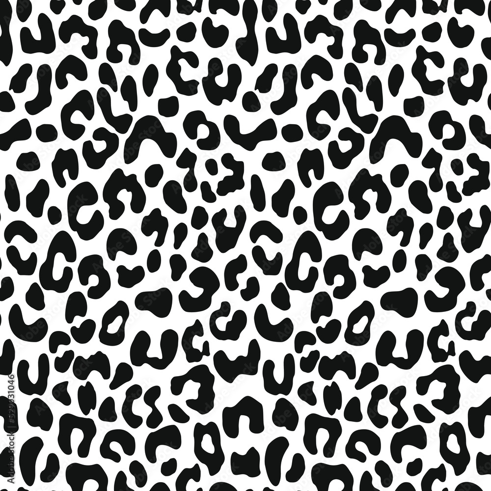Leopard print seamless animal vector texture, wild cat pattern. Disguise.