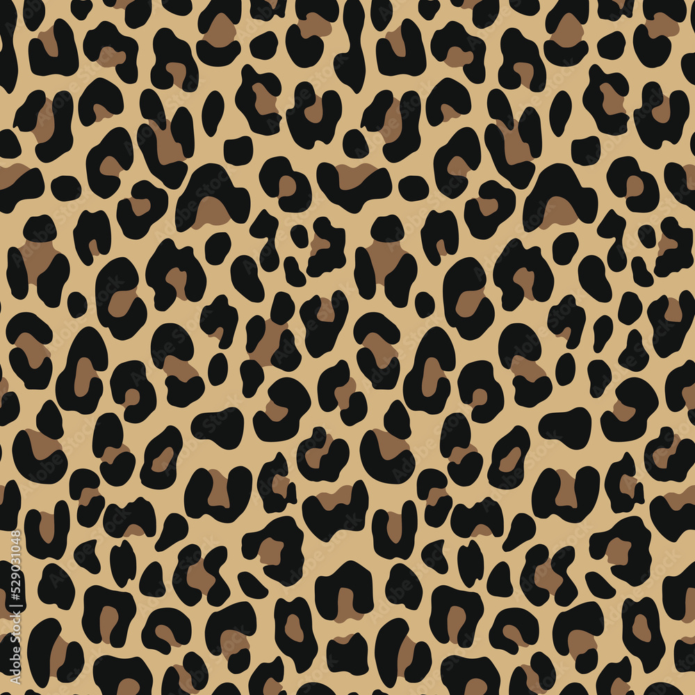 Leopard vector texture, yellow background, seamless pattern, fashion design for clothes, paper, fabric Leopard vector texture, yellow background, seamless pattern, fashion design for clothes, paper, fabric