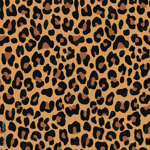 Print seamless leopard trendy classic texture, vector design.