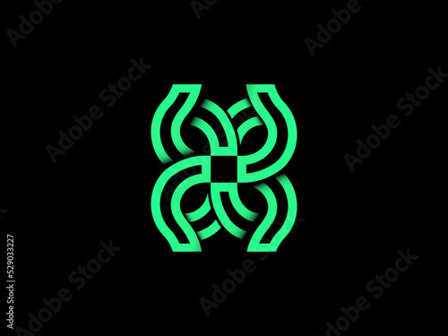Spider H blockchain Logo, Connect, Networking logo