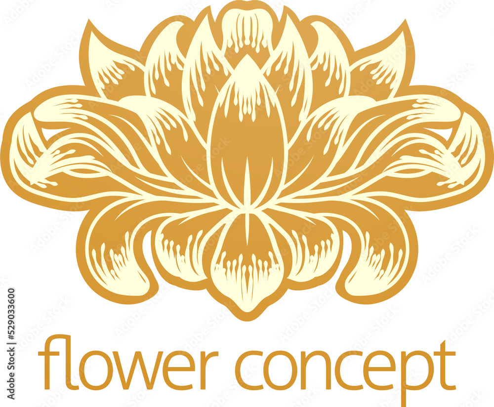Obraz premium Floral Flower Abstract Design Concept Icon