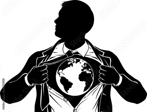 A superhero business man te...