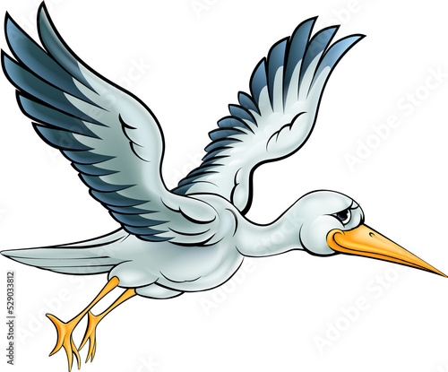 Stork Cartoon Bird