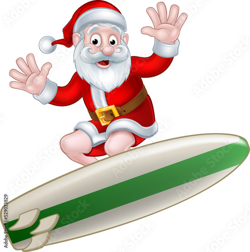 Surfing Santa