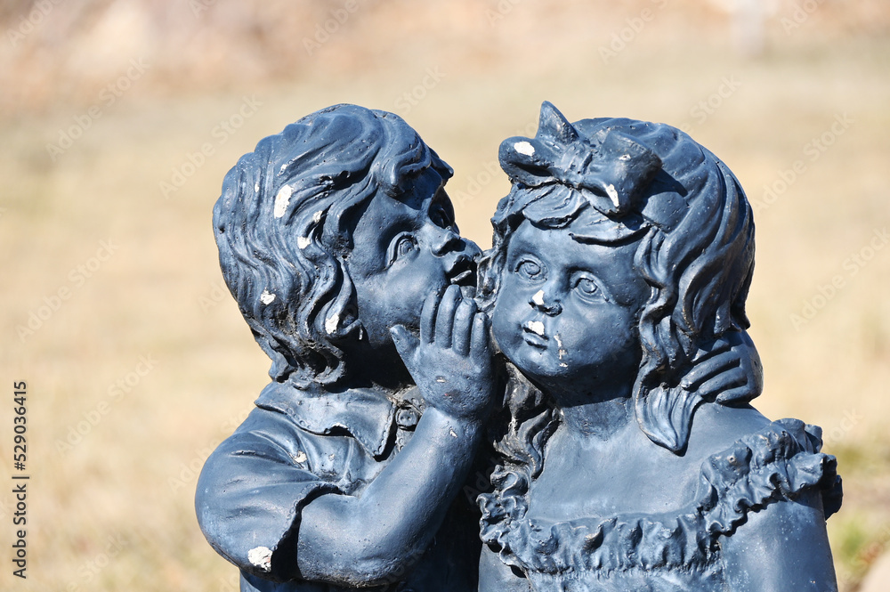 Whispering Children Yard Statue