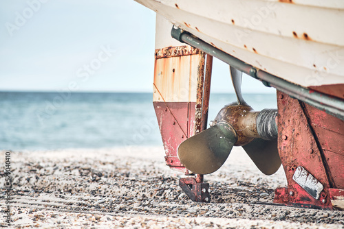 propeller of old boat. High quality photo photo