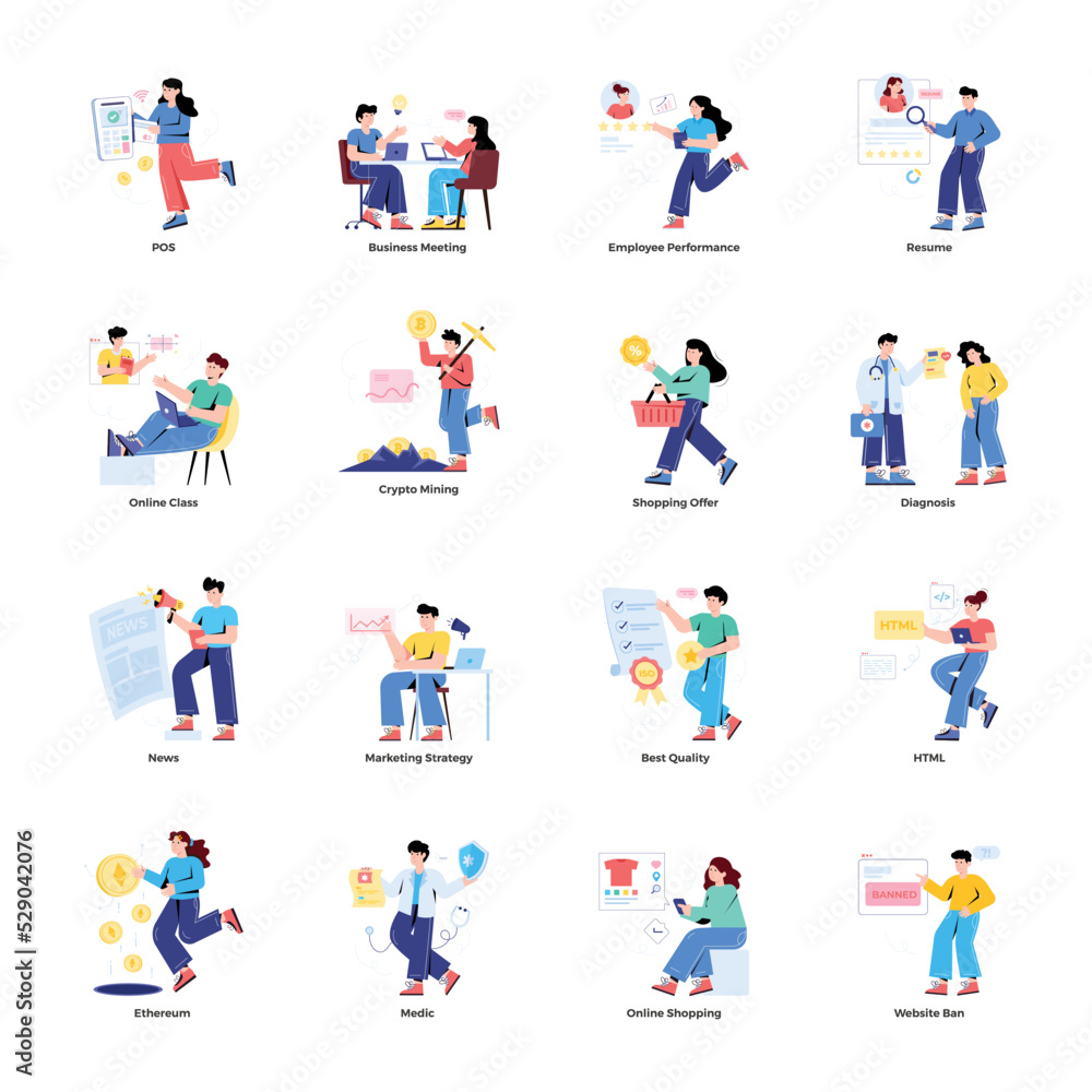 Pack of Business and Finance Flat Illustrations
Pack of Business and Finance Flat Illustrations