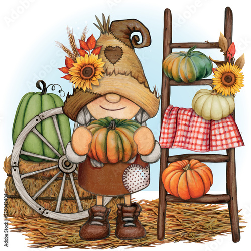 thanksgiving country with pumpkins