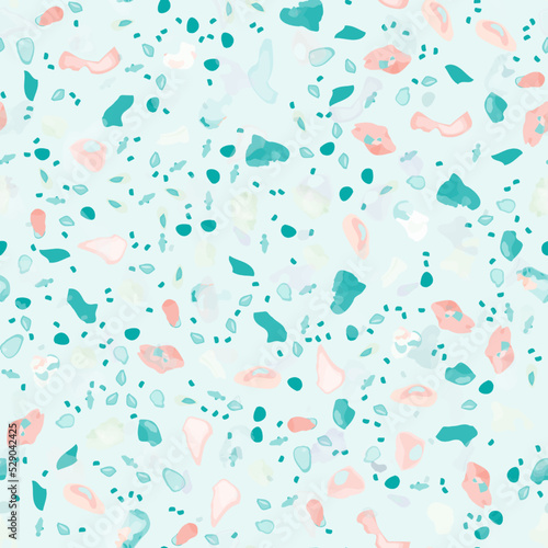 Terrazzo Texture Vector. Flooring Seamless Pattern