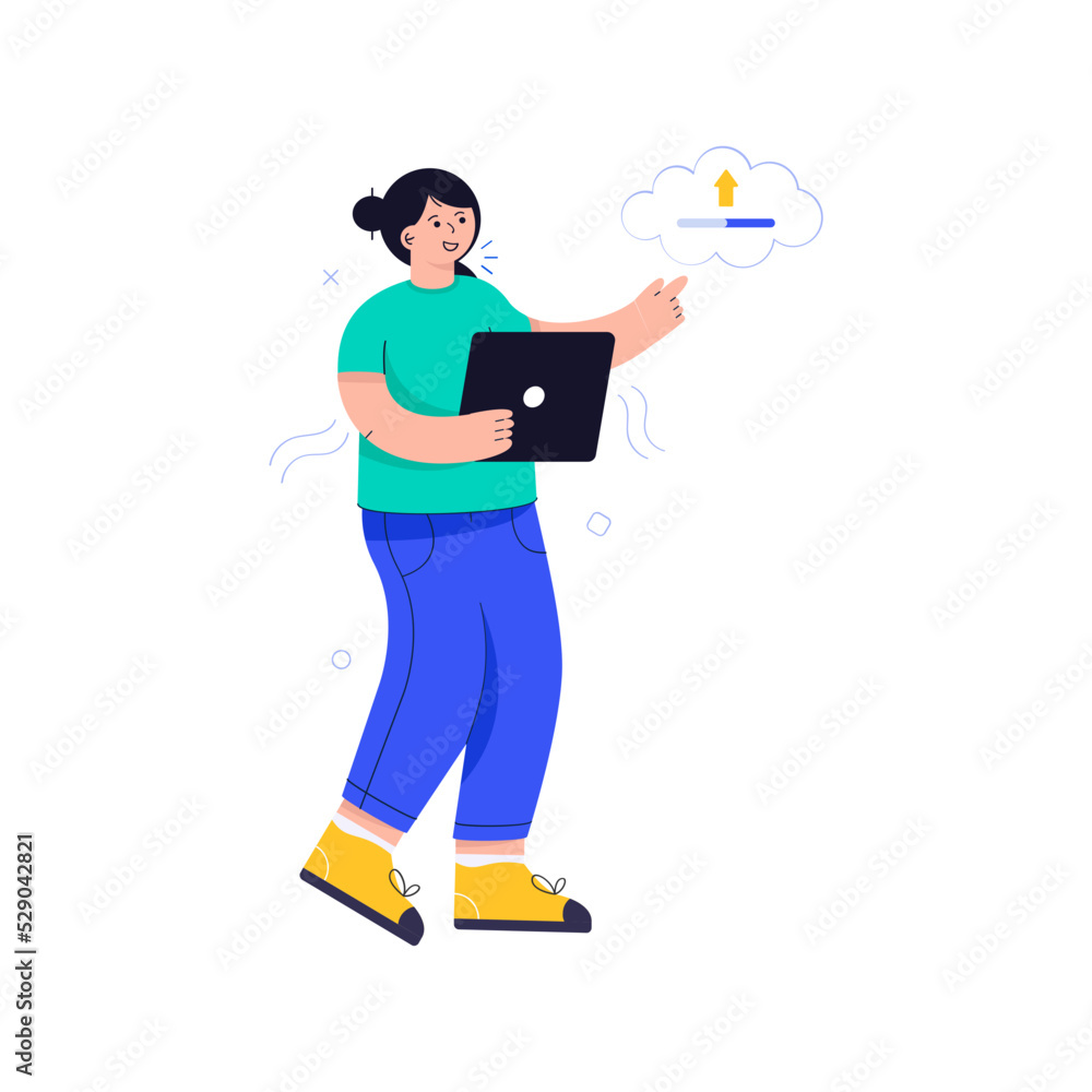 A flat illustrative vector of artificial intelligence