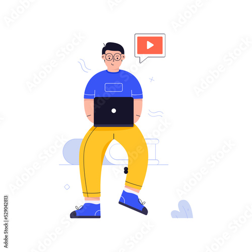 A flat illustrative vector of artificial intelligence